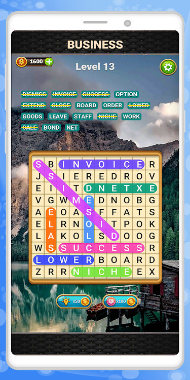 #2. Words Search - Premium (Android) By: A.V.A - Smart Games