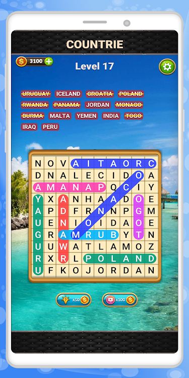 #3. Words Search - Premium (Android) By: A.V.A - Smart Games