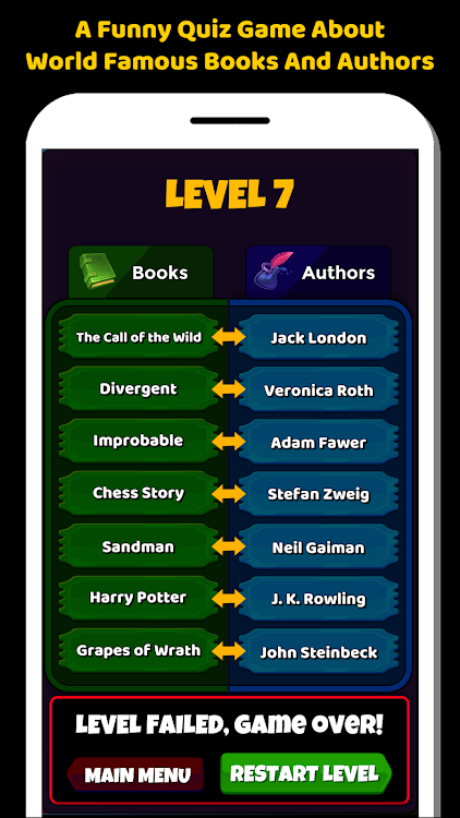 #4. Books And Authors Quiz Game (Android) By: Gusta Gaming