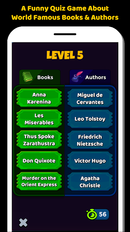 #9. Books And Authors Quiz Game (Android) By: Gusta Gaming