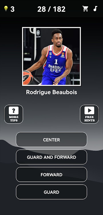 #6. Guess Basketball Player Quiz (Android) By: Gryffindor apps