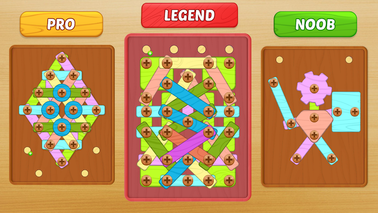 #4. Color Bolts - Screw Puzzle (Android) By: CSCMobi Publishing