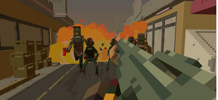 #6. VOXEL ZOMBIE FPS (Android) By: ゲームデベロップトレーニング