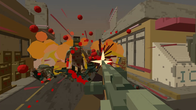 #2. VOXEL ZOMBIE FPS LITE (Android) By: ゲームデベロップトレーニング