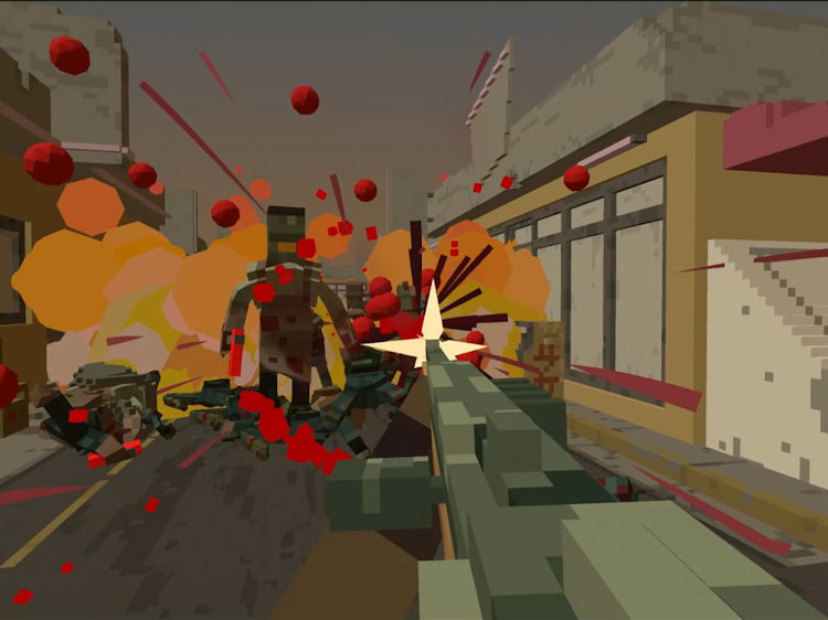 #7. VOXEL ZOMBIE FPS LITE (Android) By: ゲームデベロップトレーニング