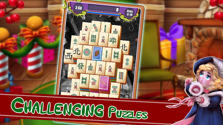 #5. Christmas Mahjong: Holiday Fun (Android) By: Beautiful Mahjong Games by Difference Games