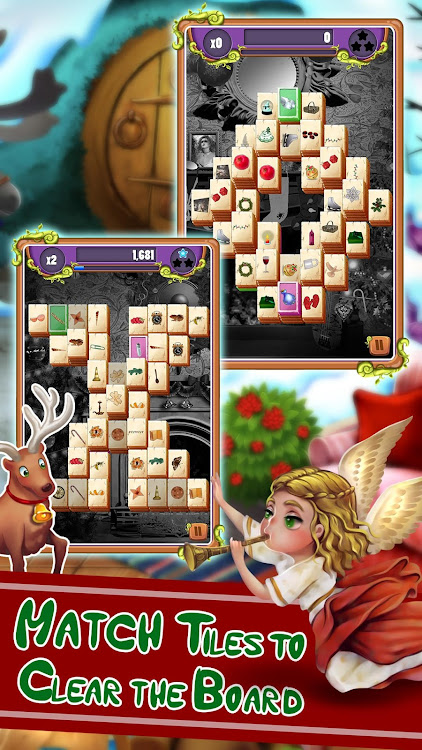 #8. Christmas Mahjong: Holiday Fun (Android) By: Beautiful Mahjong Games by Difference Games