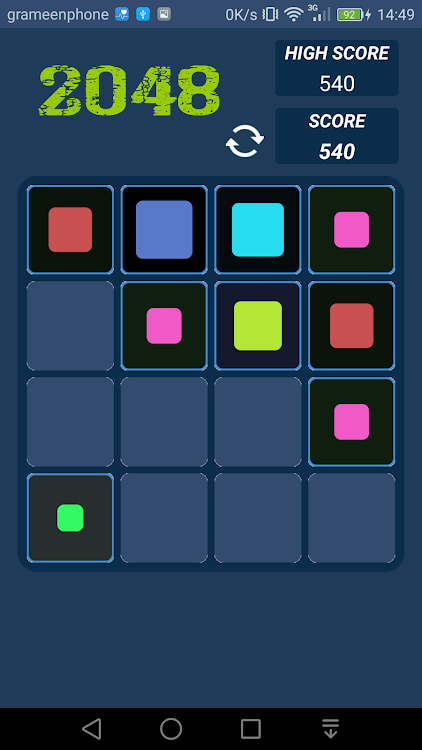 #2. 2048 (Circle+Square+Polygon) (Android) By: Creniputer Lab