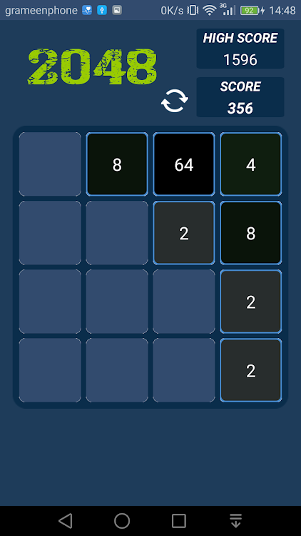 #3. 2048 (Circle+Square+Polygon) (Android) By: Creniputer Lab