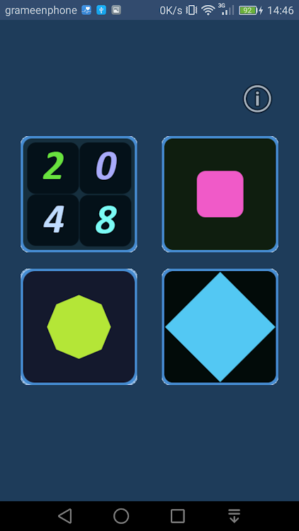 #4. 2048 (Circle+Square+Polygon) (Android) By: Creniputer Lab