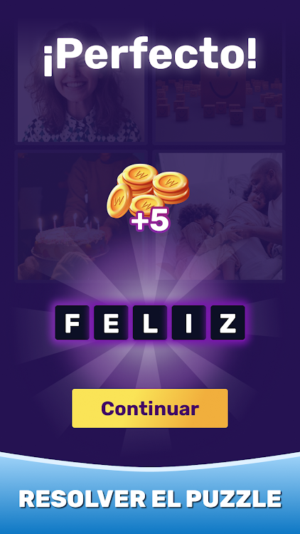 #3. 4 Fotos 1 Palabra (Android) By: MJ Games - word puzzle games