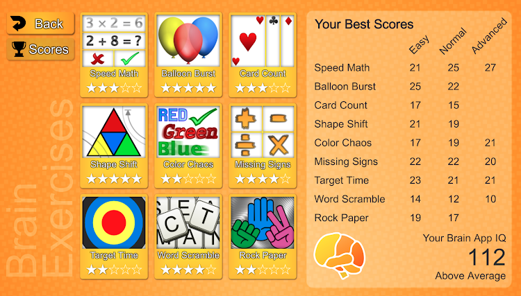 #3. Brain App Daily Brain Training (Android) By: Chris Mayer