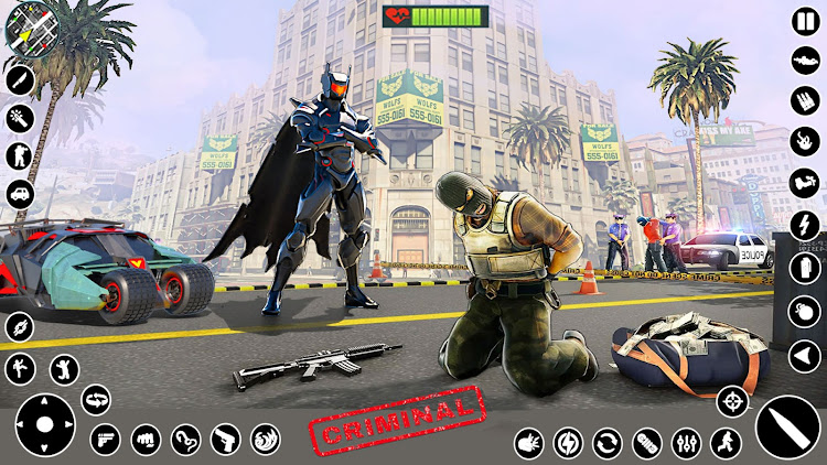 #6. Bat Superhero Man Hero Games (Android) By: SuperGamez Hub