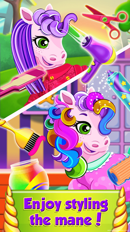 #3. Pet Salon - Pony Care Games (Android) By: foxgame - Color art & Puzzle game