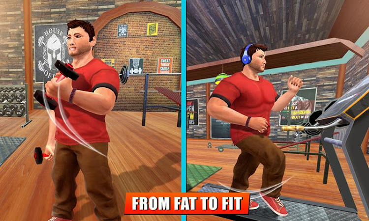 #2. Fat Boy Gym Fitness Games (Android) By: Game Kraft Studios