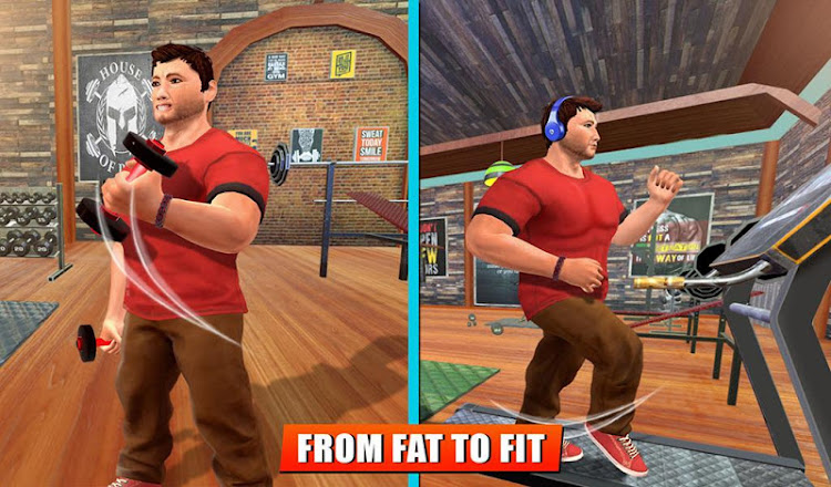 #7. Fat Boy Gym Fitness Games (Android) By: Game Kraft Studios