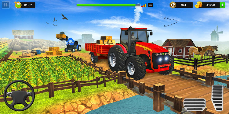 #2. Tractor Farm Simulator Games (Android) By: Origin Gamez