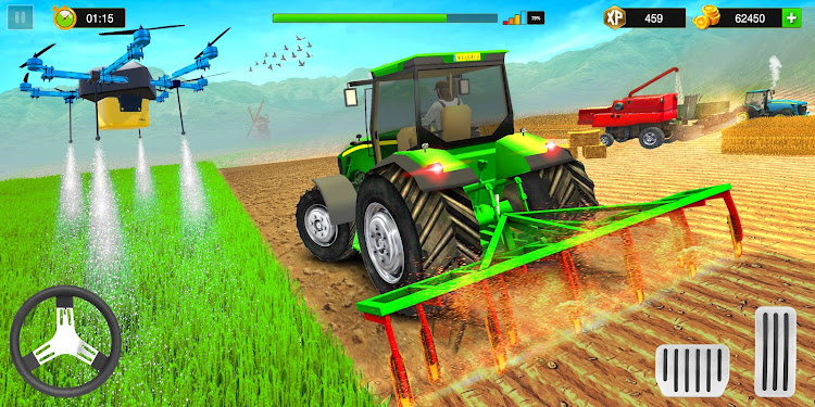 #7. Tractor Farm Simulator Games (Android) By: Origin Gamez