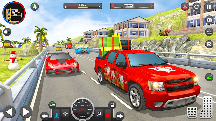 #3. Santa Transporter Truck Games (Android) By: Contra 3D Games