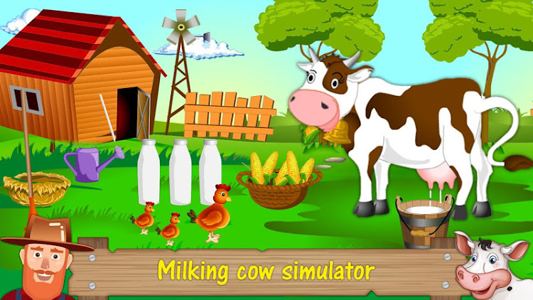 #2. Cow Farm - Farming Games (Android) By: playNfun - educational & girl games