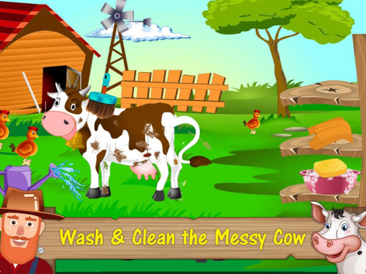 #6. Cow Farm - Farming Games (Android) By: playNfun - educational & girl games