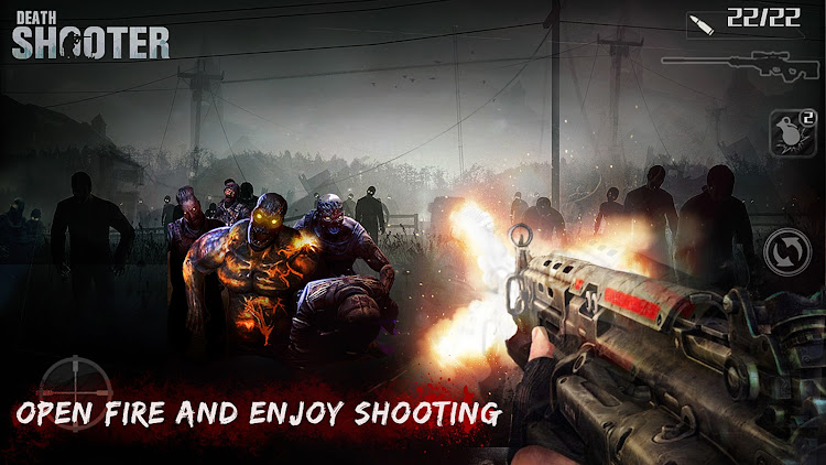 #8. Death Shooter 3D : CS & Zombie (Android) By: Icloudzone Shooter GAMES