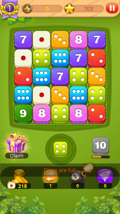 #10. Dice Pop:Merge Puzzle (Android) By: FireSword