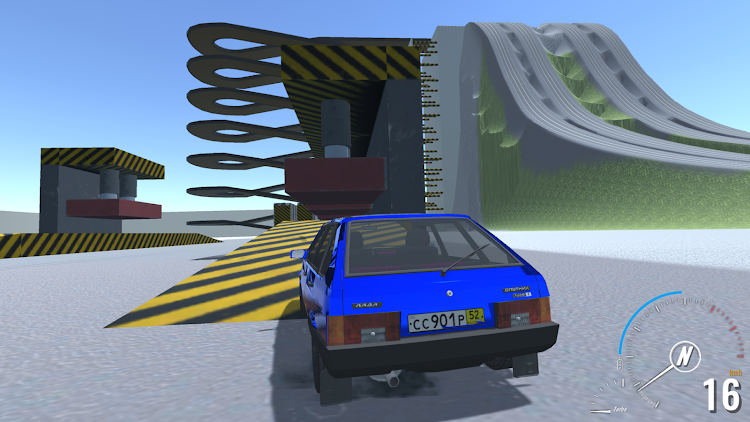 #2. Car Crash Stunt ramp: Spusk 3D (Android) By: LastCall