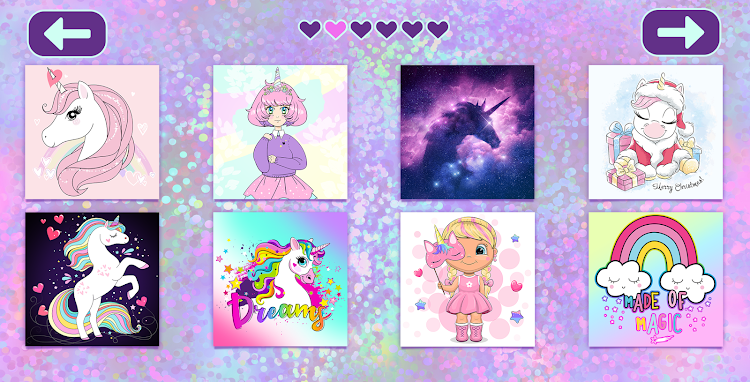 #2. Unicorn puzzles (Android) By: Girls Photo Editor