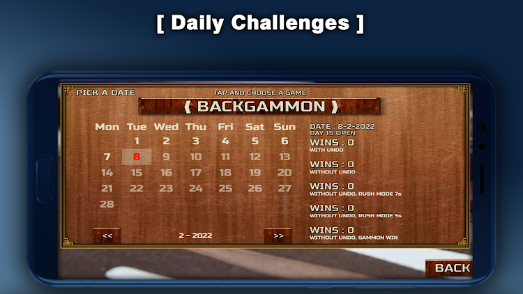 #4. Backgammon Games : 18 (Android) By: BP Board Games