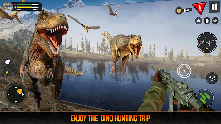 #2. Real Dino Hunting Games (Android) By: BMH Sol