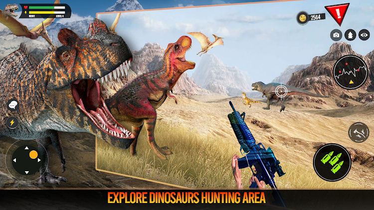 #6. Real Dino Hunting Games (Android) By: BMH Sol