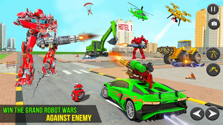 #5. Robots War– Car Transform Game (Android) By: Fast Games Studio Ltd.