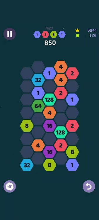 #4. Hexa Merge 2048 (Android) By: SeaApp