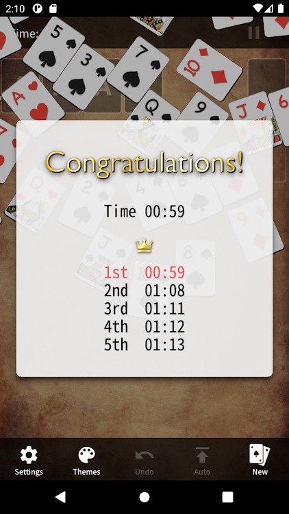 #2. Solitaire(Klondike) (Android) By: jqdroid688