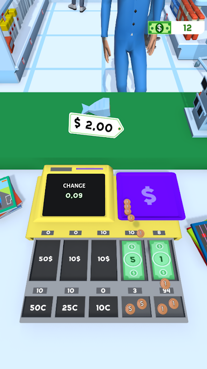 #3. Cashier Simulator 3D: Get Cash (Android) By: Black Box Digital