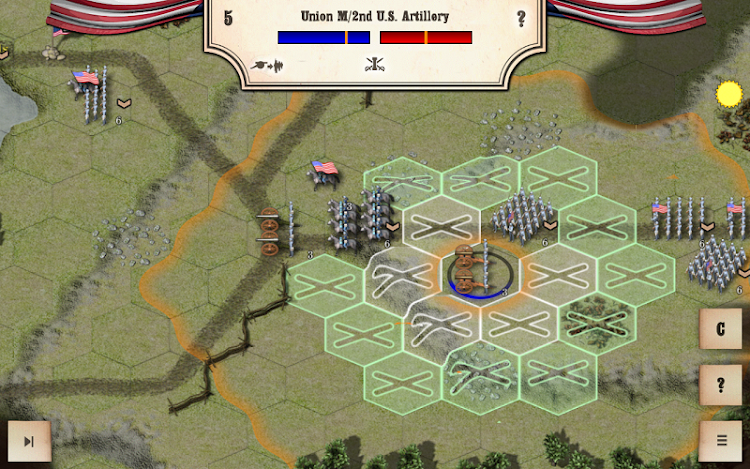 #9. Civil War: Bull Run 1861 (Android) By: Hunted Cow Games