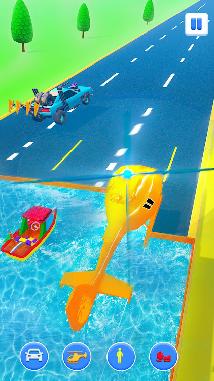 #2. Shape Shift Race Transform 3D (Android) By: Black Door Games