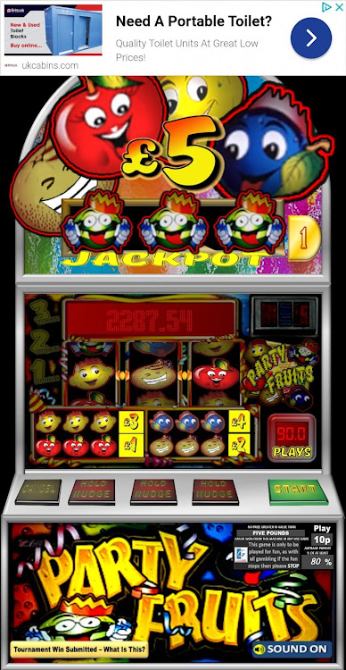 #4. Party Fruits Classic UK Slot (Android) By: Cashman_eq