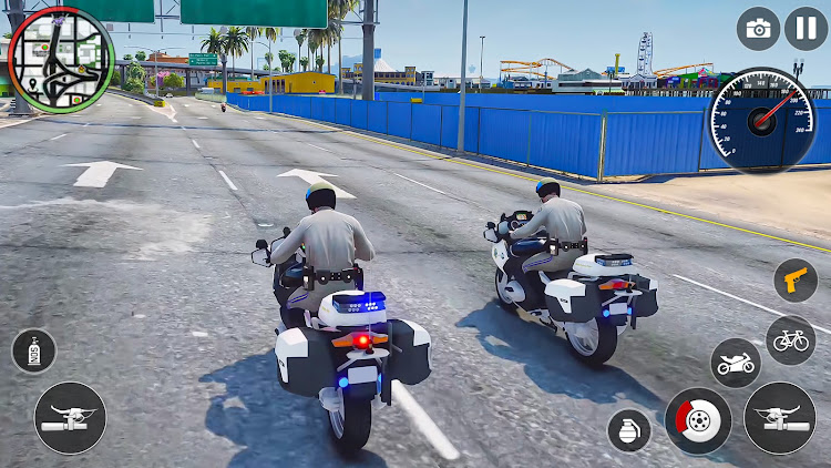 #3. US Police Bike Cop Sim Games (Android) By: Gaming Switch