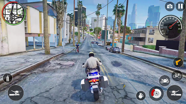 #7. US Police Bike Cop Sim Games (Android) By: Gaming Switch