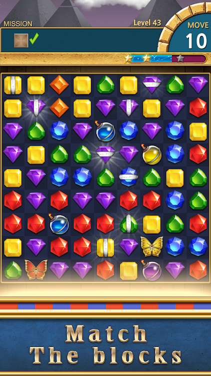 #2. Jewels Pharaoh : Match 3 (Android) By: SUPERBOX Inc