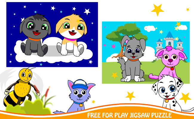 #3. Puppy Jigsaw Puzzle Paw Bee (Android) By: X-Gaf Studio