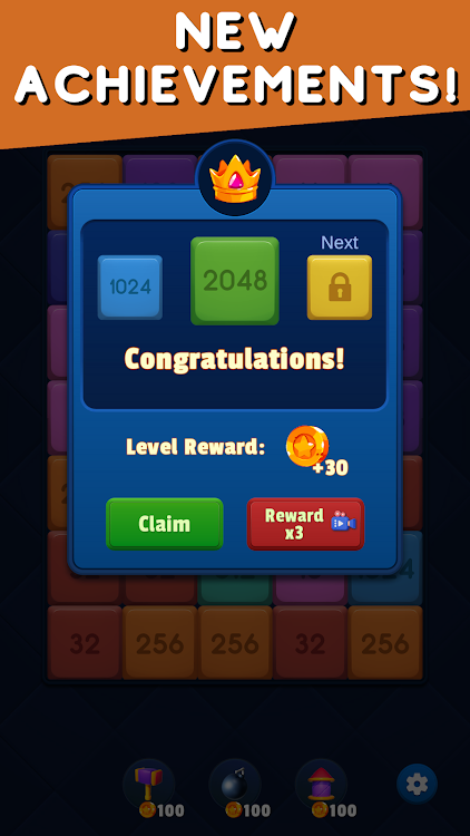 #6. 2048 Merge Cubes (Android) By: FlatMind Games