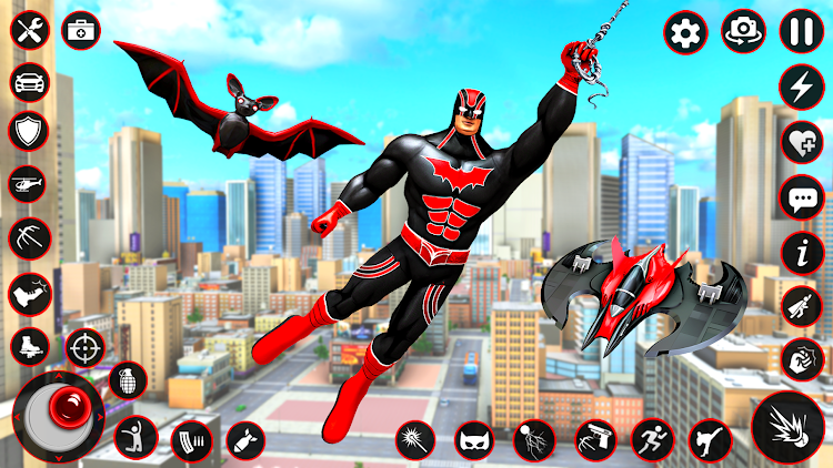 #4. Bat Hero Dark Crime City Game (Android) By: Game Kraft Studios