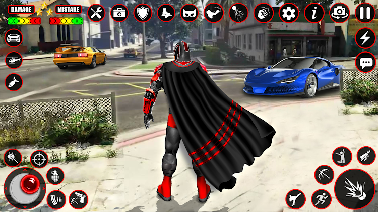 #5. Bat Hero Dark Crime City Game (Android) By: Game Kraft Studios