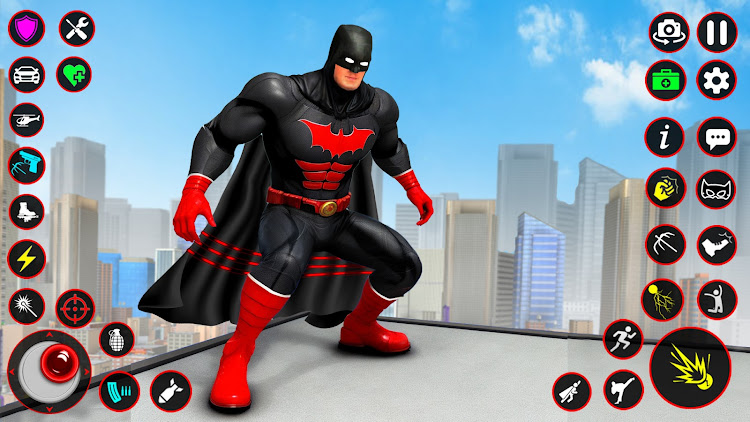 #9. Bat Hero Dark Crime City Game (Android) By: Game Kraft Studios