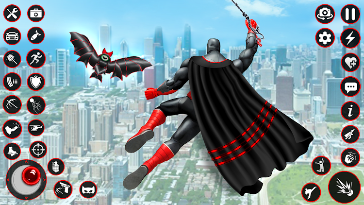 #10. Bat Hero Dark Crime City Game (Android) By: Game Kraft Studios