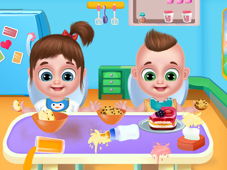 #6. Twins babysitter daycare games (Android) By: Supergirl Game Studio