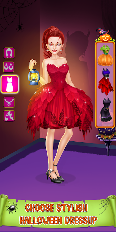 #2. Halloween Makeover Salon Game (Android) By: Supergirl Game Studio